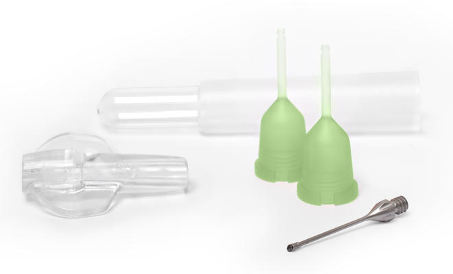 2.8 mm Disposable phaco set with 30° straight flared needle