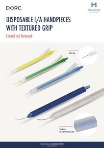Disposable I/A handpieces with textured grip (Medicel)