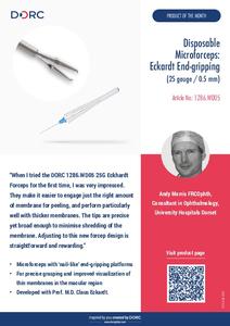 25G Disposable Eckardt End-gripping microforceps 1286.WD05 (Andy Morris, UK)
