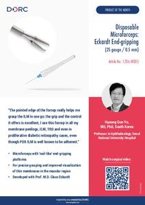 25G Disposable Microforceps: Eckardt End-gripping 1286.WD05 (Hyeong Gon Yu, Korea)