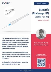 Disposable Microforceps ILM 25G 1286.ILMD5 (Enrico Giacomotti, Italy)