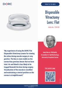 Disposable Vitrectomy Lens: Flat 1284.DD (Andy Morris, UK)