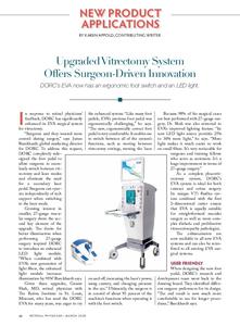 Upgraded Vitrectomy System Offers Surgeon-Driven Innovation (RETINAL PHYSICIAN MARCH 2020)